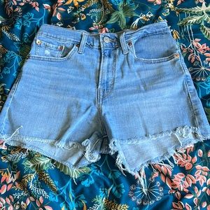 levi’s high rise jean shorts